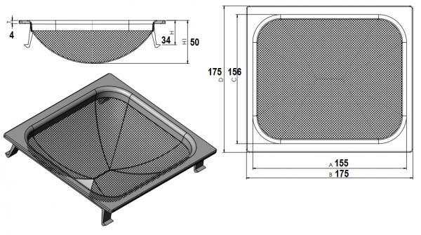 Корзинка для расстойного шкафа 175*175 мм